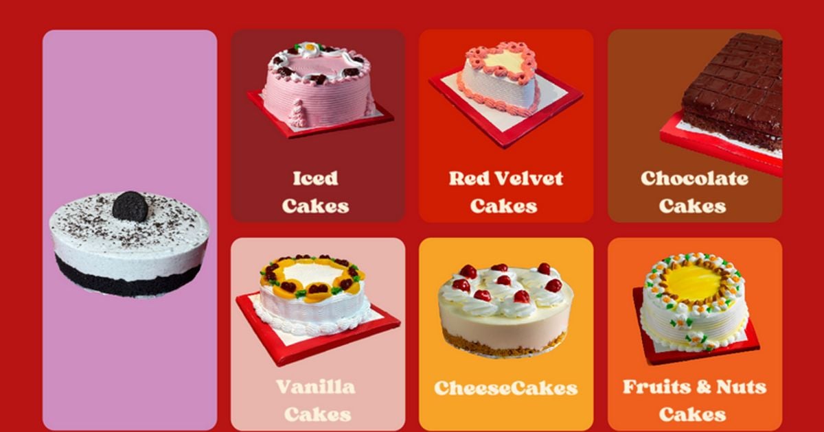 Pro Cakes Menu Menus